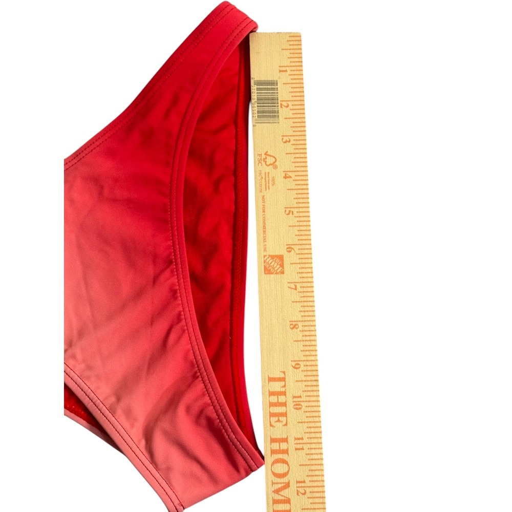 Kendall + Kylie‎ Ombre Red High Cut Bikini Bottoms Size S MSRP $120 - Picture 9 of 10